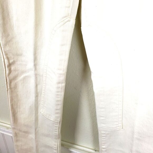 Women's Polo's Ralph Lauren Blue Label White Denim Straight Leg Pants 04/Small - Picture 7 of 13